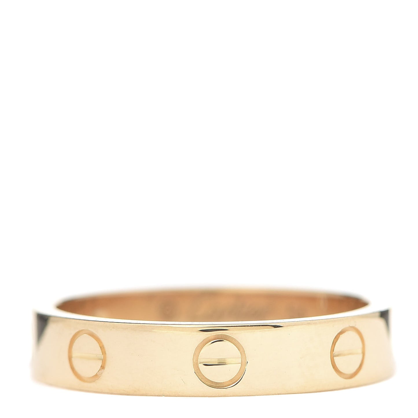 18K Yellow Gold Diamond 4mm LOVE Wedding Band Ring 54 6.75