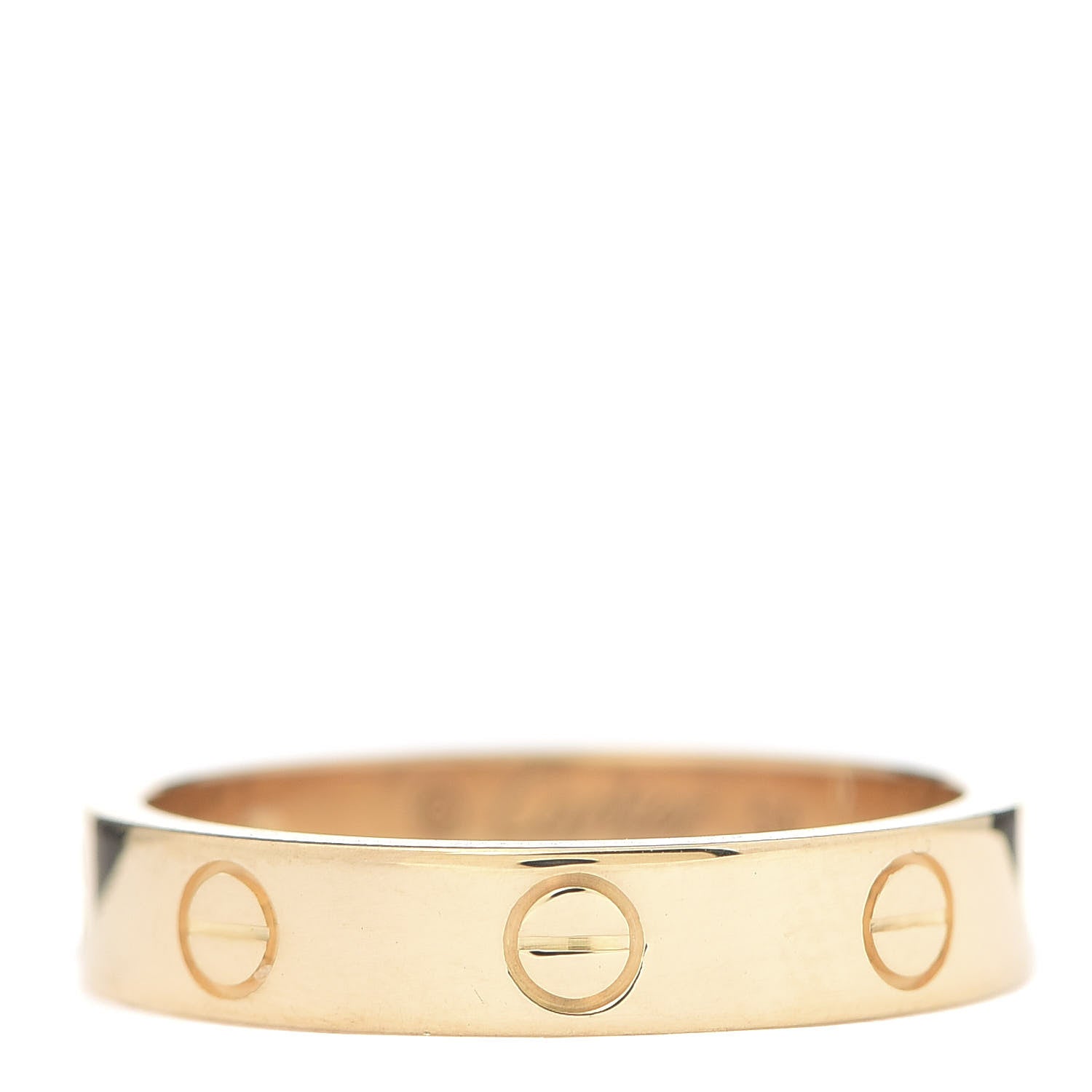 Cartier 18K Yellow Gold Diamond 4mm LOVE Wedding Band Ring 54 6.75 3 of 4