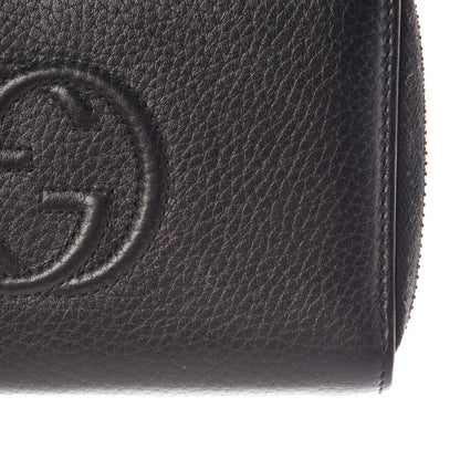 Gucci Pebbled Calfskin Medium Soho Zip Around Wallet Black 8 of 8
