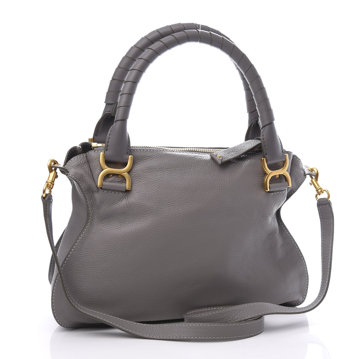 Calfskin Medium Marcie Satchel Cashmere Grey