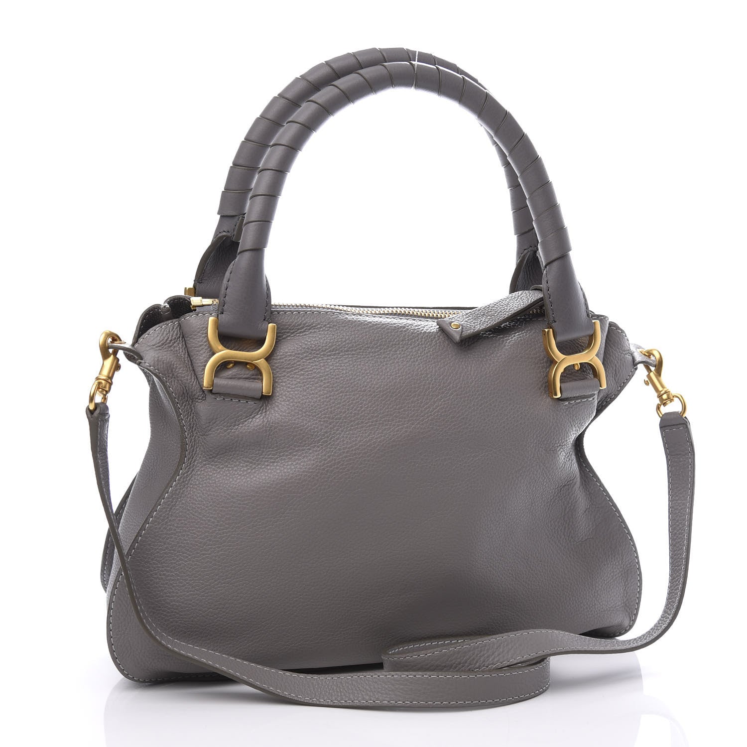 Chloe Calfskin Medium Marcie Satchel Cashmere Grey 2 of 11