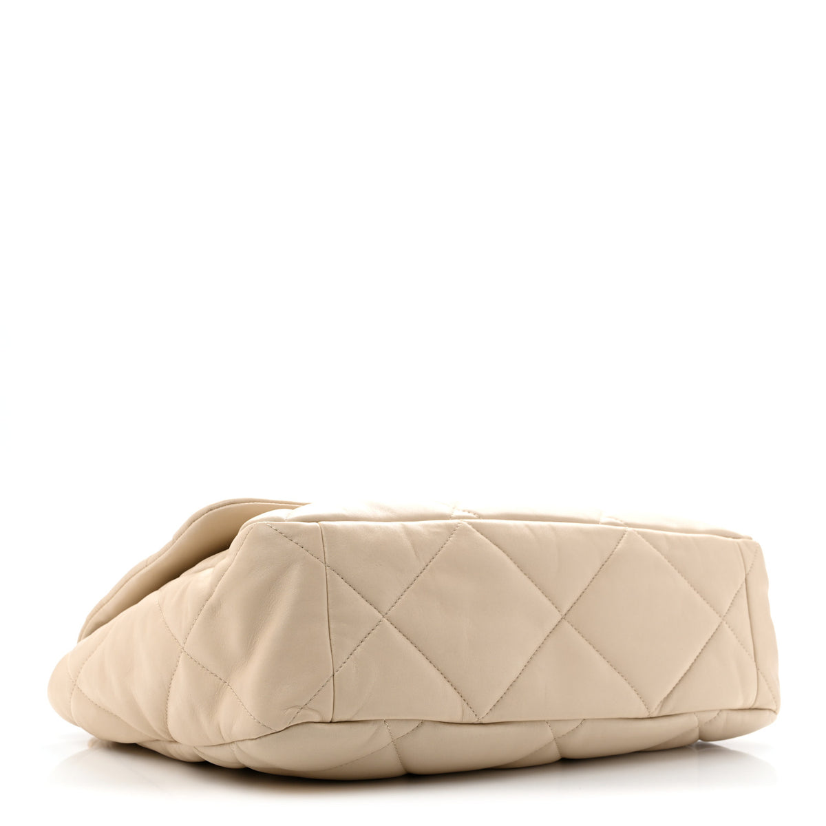 Chanel Lambskin Quilted Maxi Chanel 19 Flap Beige 4 of 13