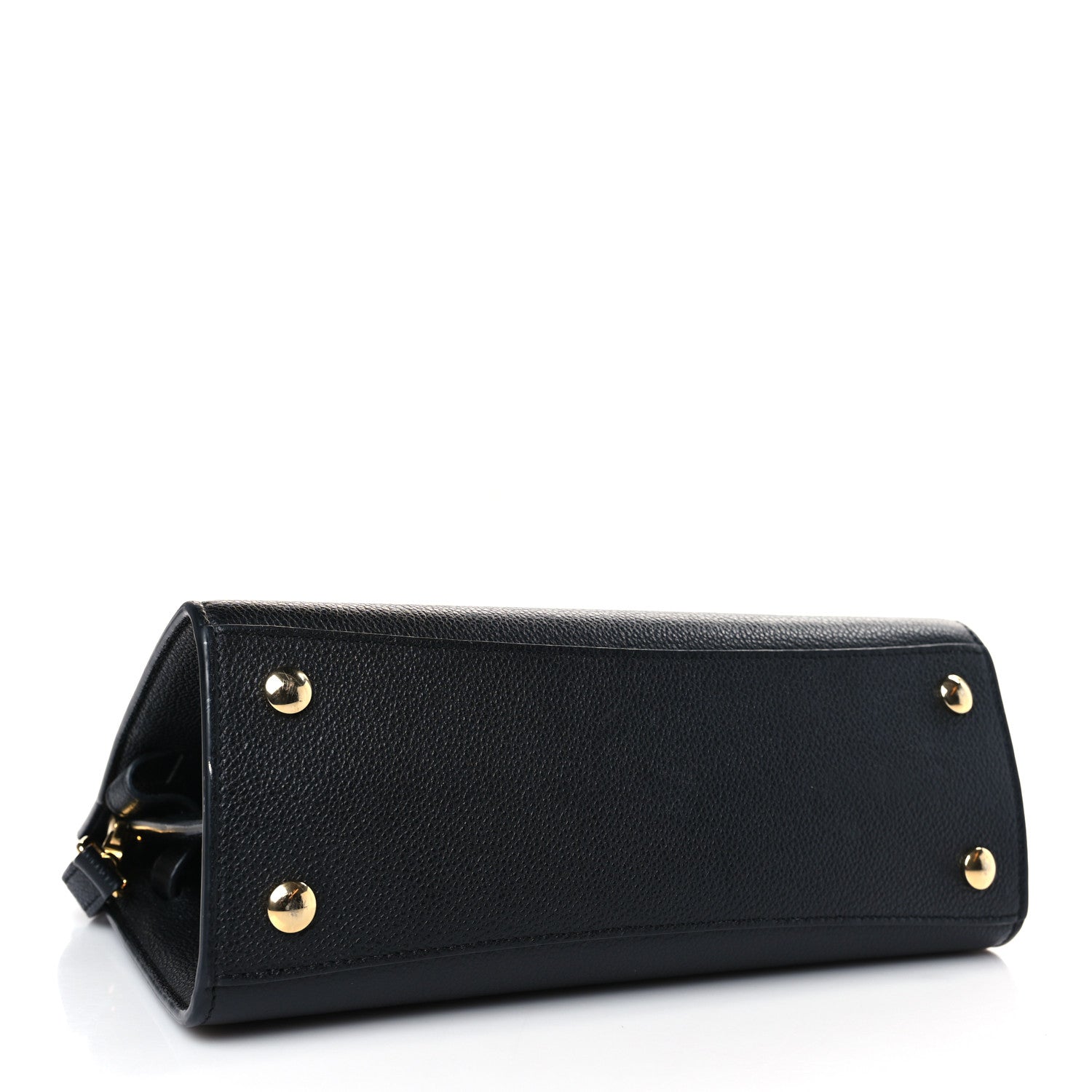 Burberry Grainy Calfskin Mini Two Handle Title Bag Black 4 of 9