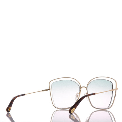 Chloe Poppy Aviator Sunglasses CE 130S Gold Havana 4 of 7
