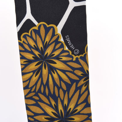 Hermes Silk Three Graces Twilly Black Gold Taupe 3 of 4