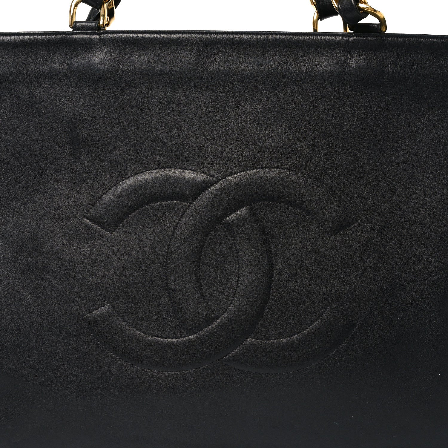 Chanel Lambskin CC Tote Black 9 of 12