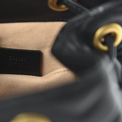 Gucci Calfskin Matelasse GG Marmont Flap Backpack Black 8 of 9