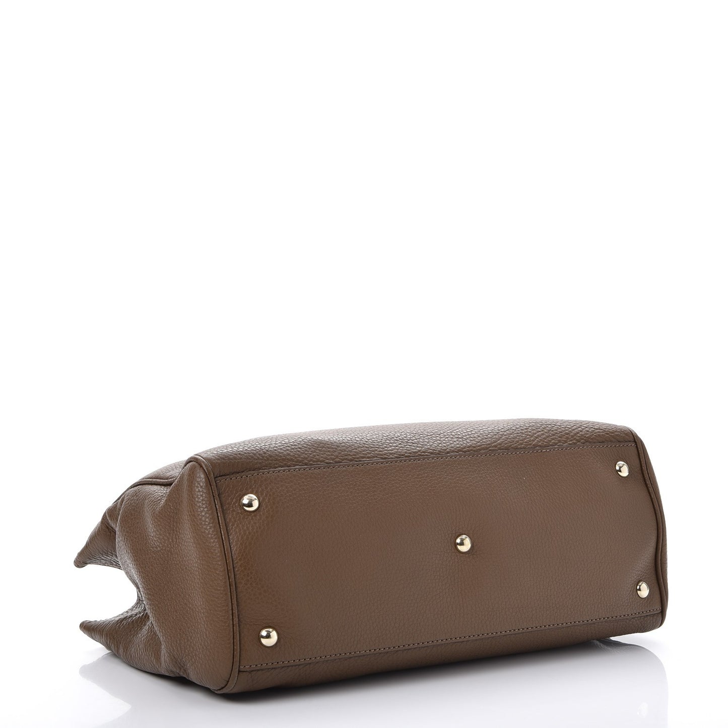 Pebbled Calfskin Medium Bamboo Shopper Tote Acero
