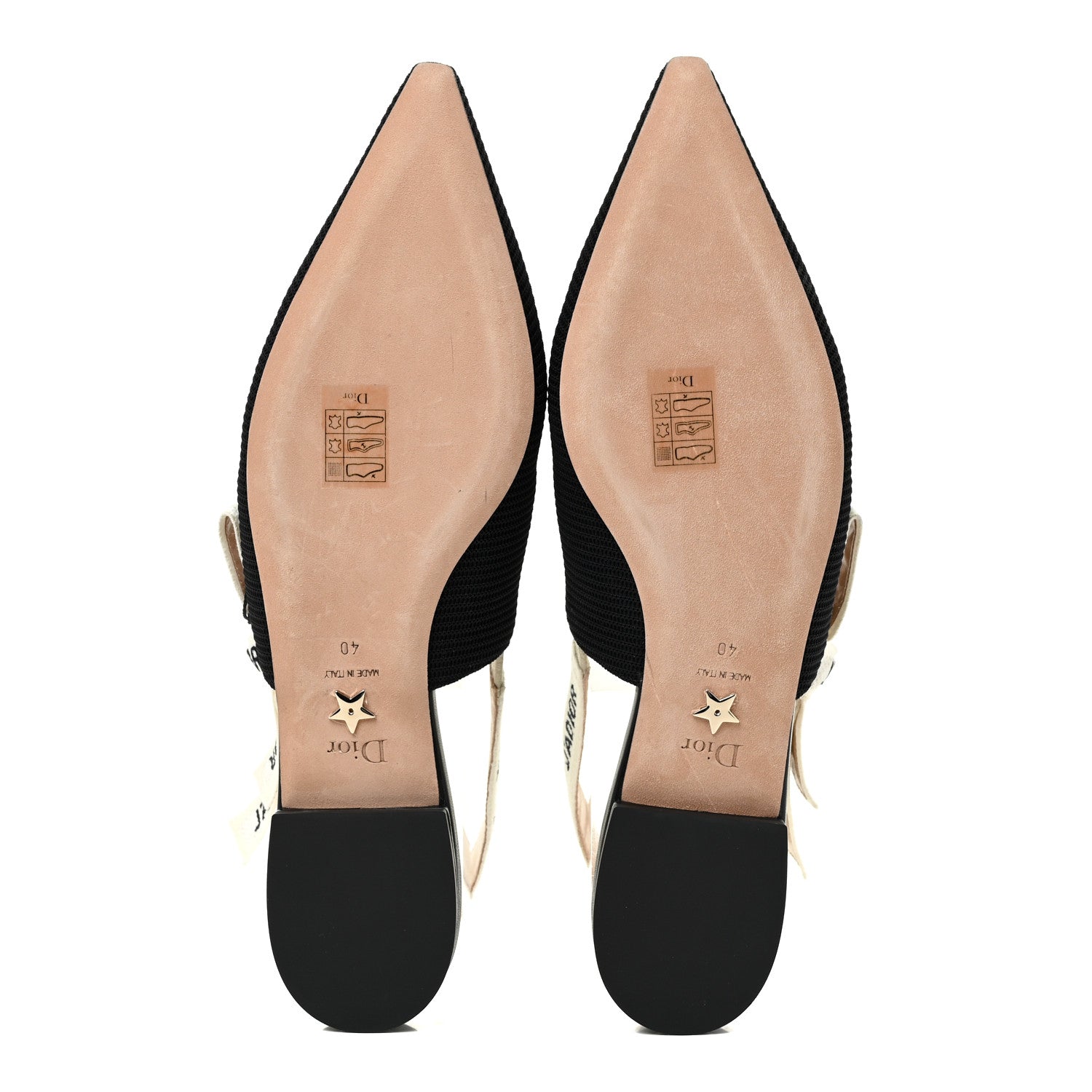 Christian Dior Technical Canvas Ribbon J'Adior Slingback Ballet Flats 40 Black 10 of 28
