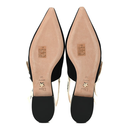 Christian Dior Technical Canvas Ribbon J'Adior Slingback Ballet Flats 40 Black 10 of 28