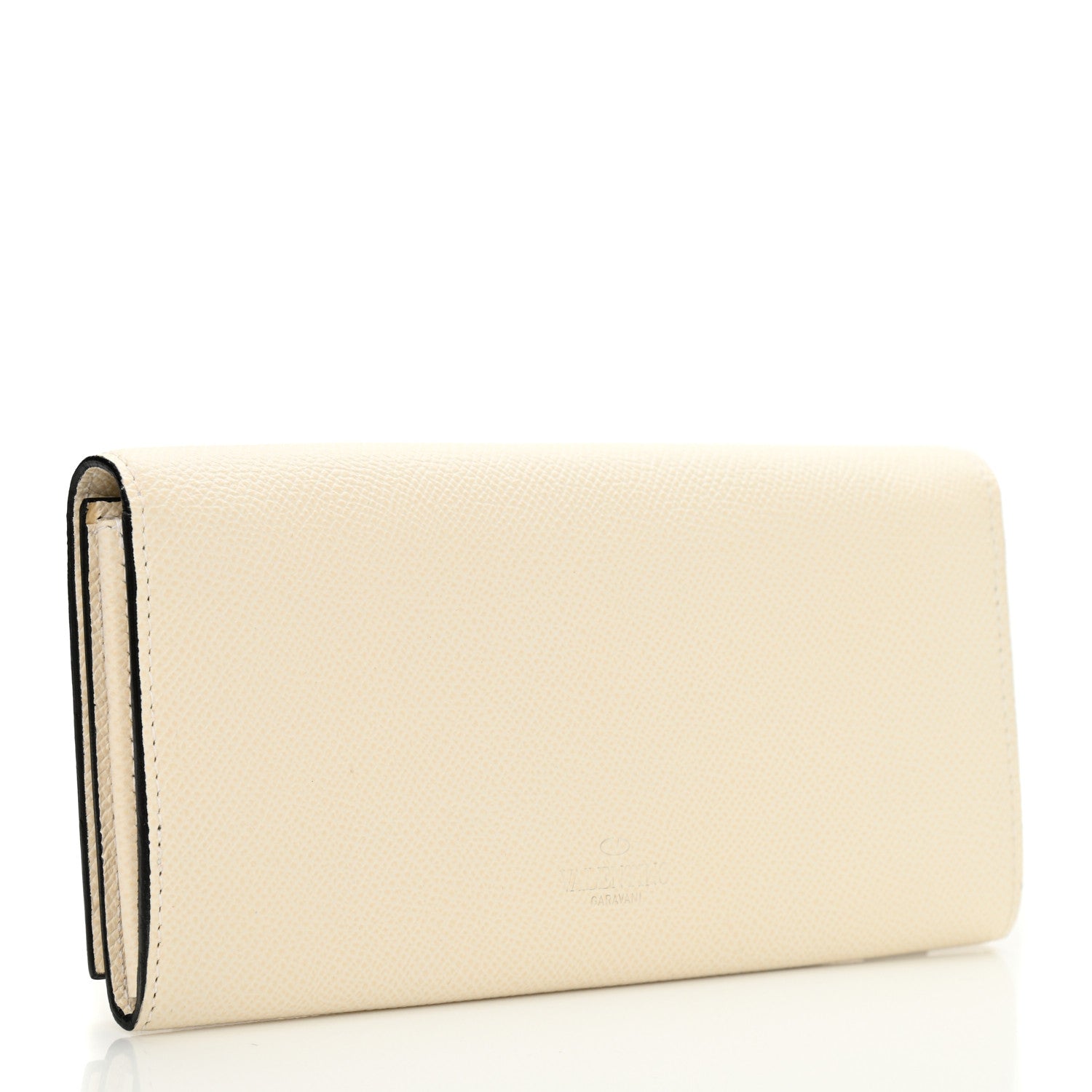 Valentino Garavani Calfskin Rockstud Flip Lock Wallet White 3 of 9