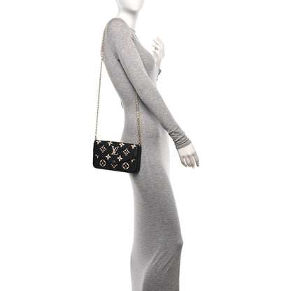Louis Vuitton Empreinte Monogram Giant Felicie Pochette Black Beige 2 of 12