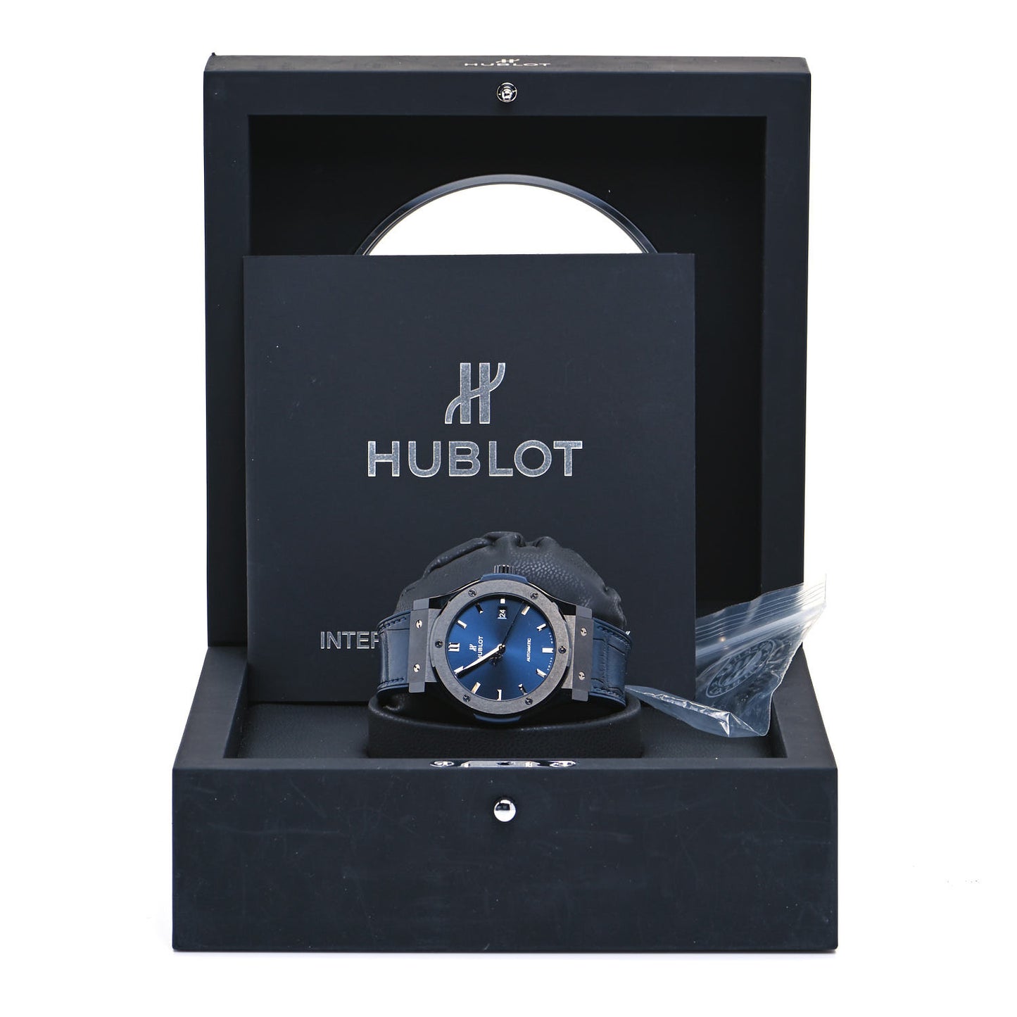 Ceramic Alligator 42mm Classic Fusion Automatic Watch Blue 542.CM.7170.LR