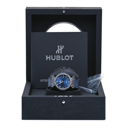 Hublot Ceramic Alligator 42mm Classic Fusion Automatic Watch Blue 542.CM.7170.LR 5 of 5