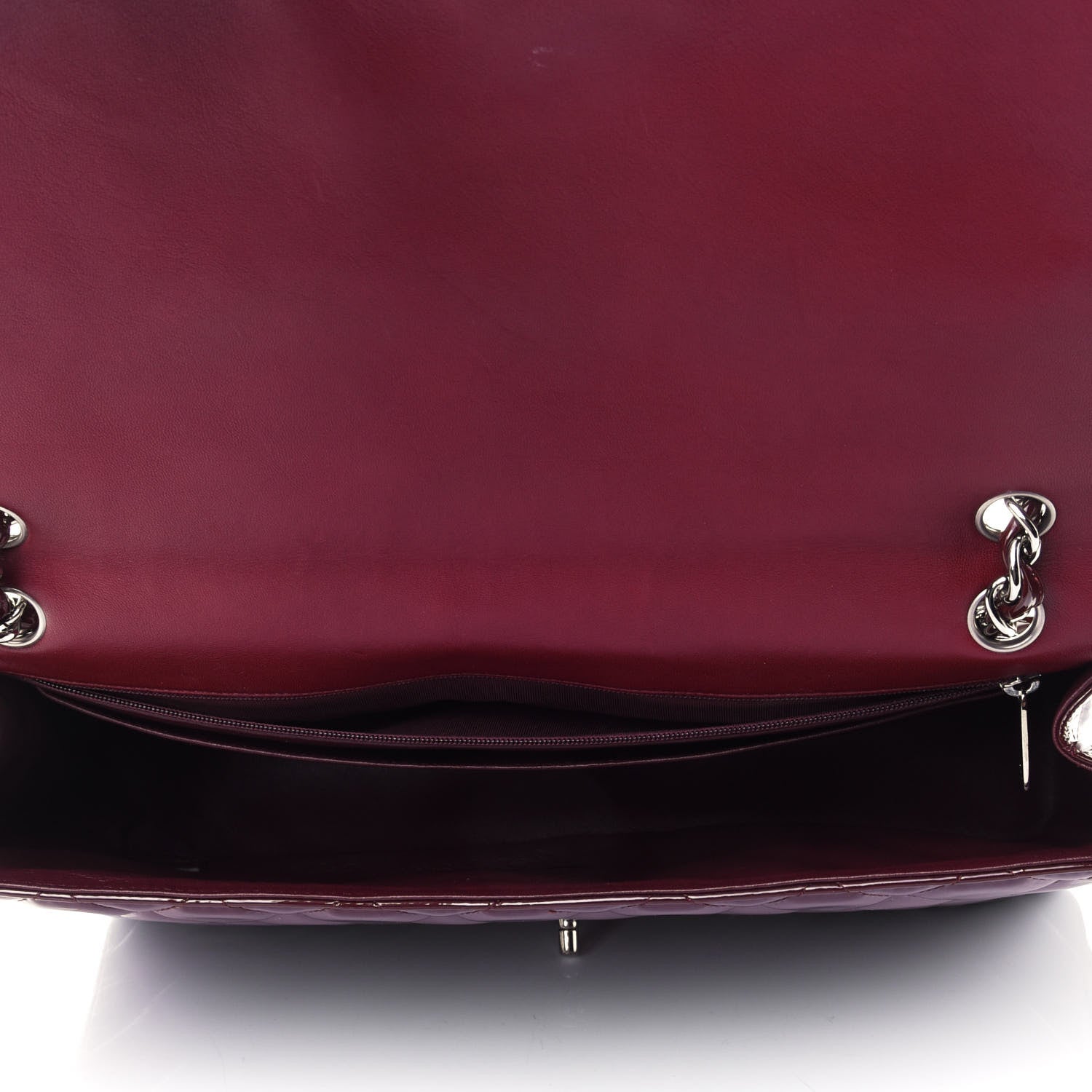 Chanel Patent Quilted Maxi Single Flap Dark Red 4 of 4