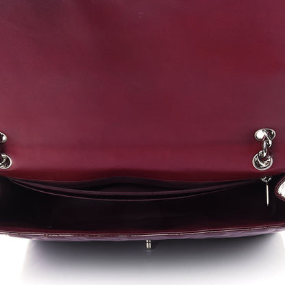 Chanel Patent Quilted Maxi Single Flap Dark Red 4 of 4