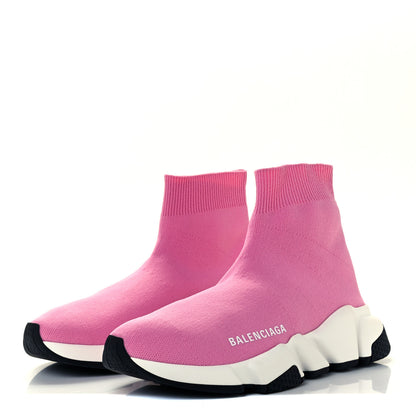 Balenciaga Neoprene Knit Bi-Color Sole Womens Speed Sneakers 35 Pink White Black 2 of 11