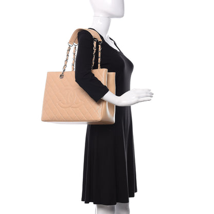 Chanel Caviar Quilted Grand Shopping Tote GST Beige Clair 2 of 12