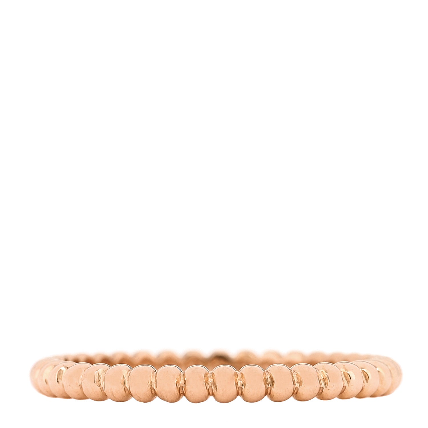Van Cleef & Arpels 18K Rose Gold Small Perlee Ring 56 7.5 1 of 4