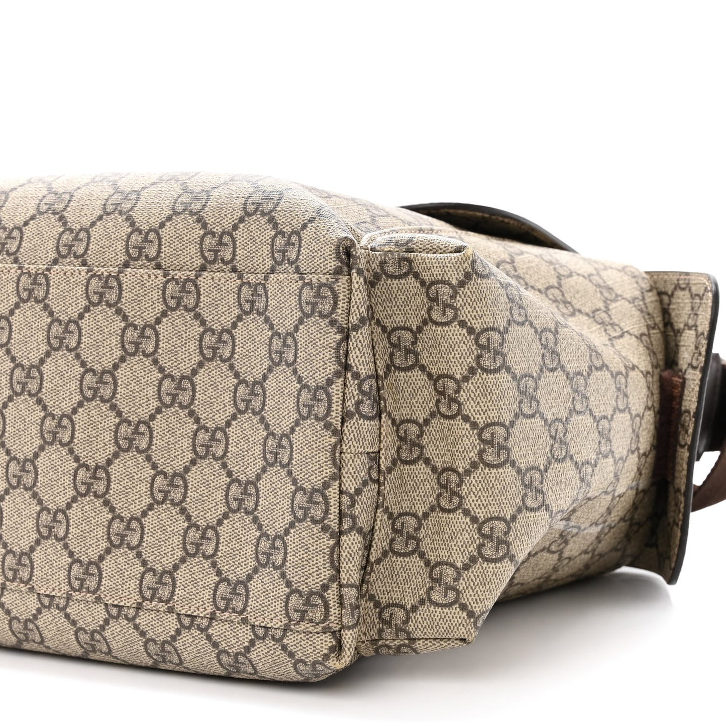 GG Plus Monogram Messenger Diaper Bag Dark Brown