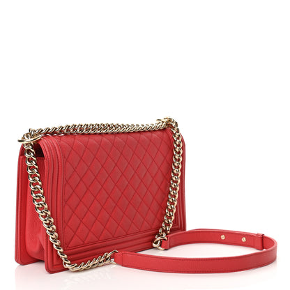 Chanel Caviar Quilted New Medium Boy Flap Dark Red 2 of 10