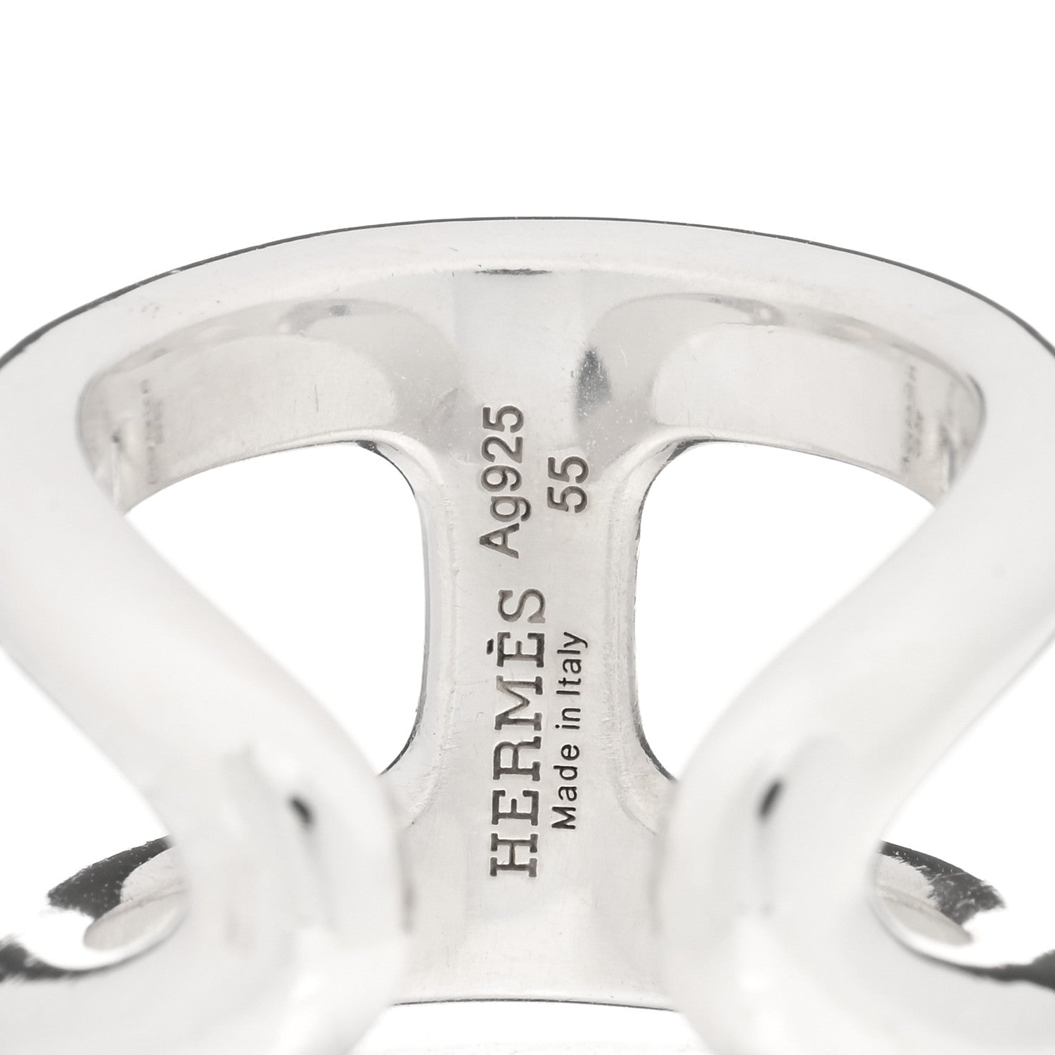 Hermes Sterling Silver PM Osmose Ring 55 7.25 5 of 5