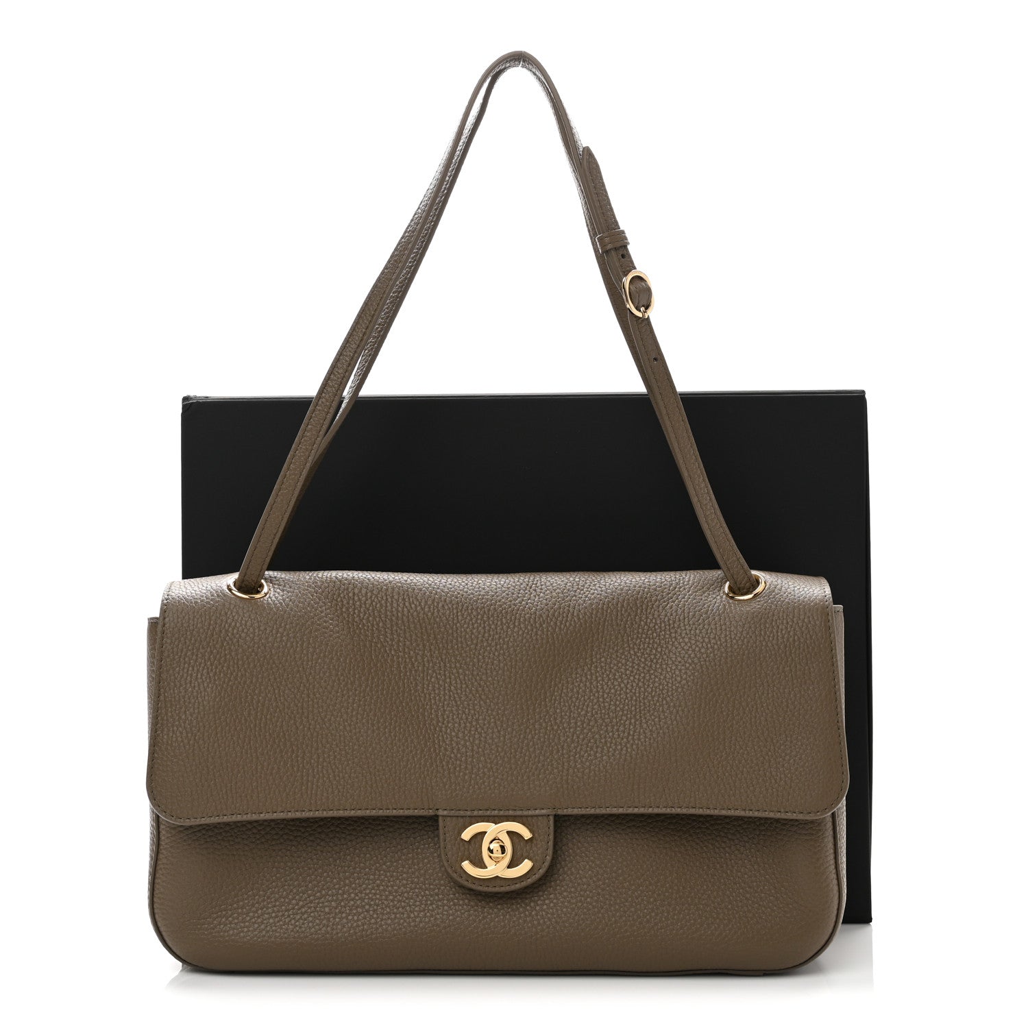 Chanel Grained Calfskin Small Souplissimo Maxi Flap Light Brown 11 of 11