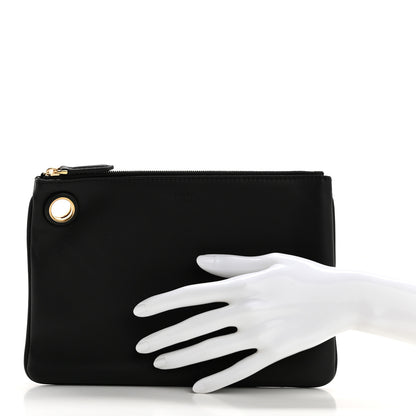 Fendi Vitello Century Snakeskin F is Fendi Tri-Color Triplette Pouch Set Powder Camelia Black 3 of 19