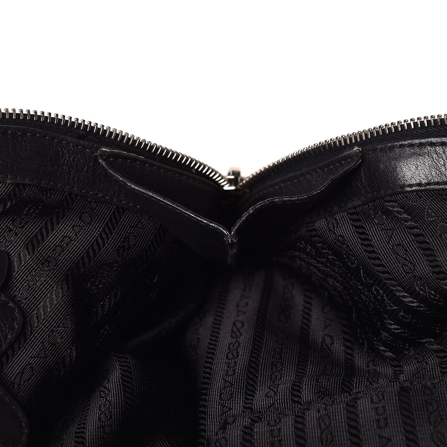 Prada Soft Calfskin Dome Sachel Black 9 of 15