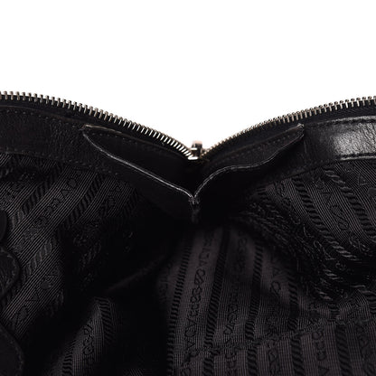 Prada Soft Calfskin Dome Sachel Black 9 of 15