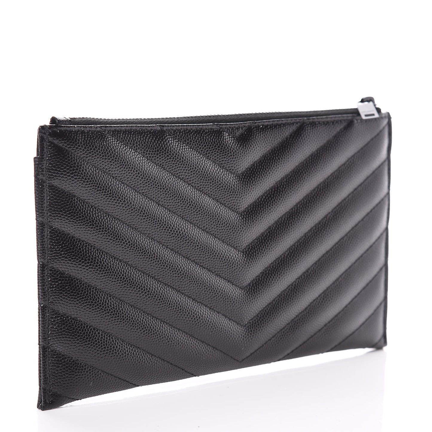 Grain De Poudre Chevron Monogram Bill Pouch Black