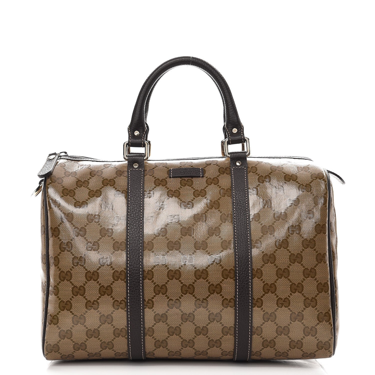 Gucci Crystal Monogram Medium Joy Boston Dark Brown 1 of 8