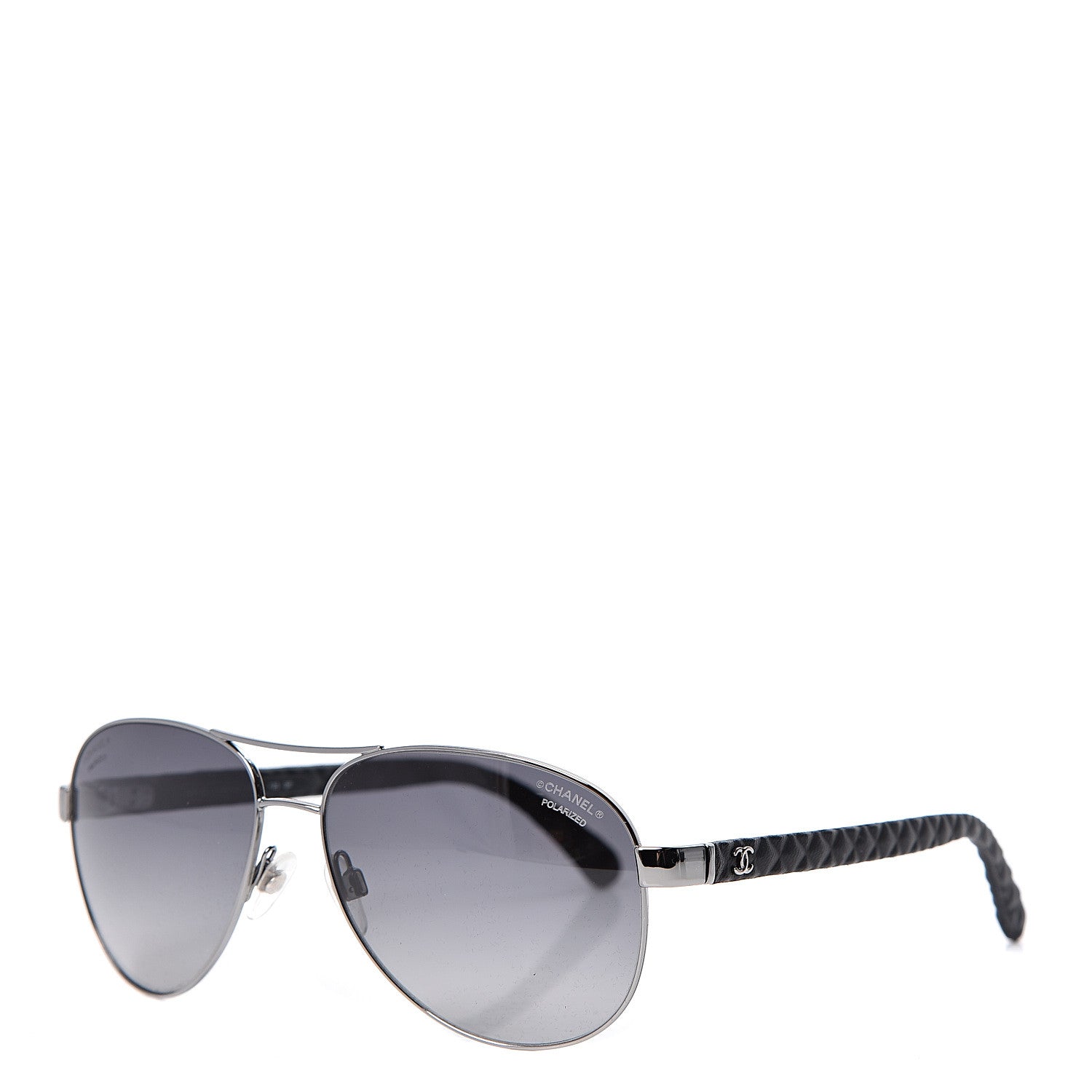 Chanel Aviator Polarized Sunglasses 4204-Q Black 1 of 8