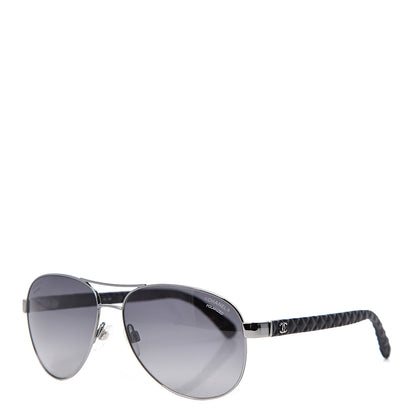 Chanel Aviator Polarized Sunglasses 4204-Q Black 1 of 8