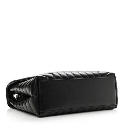 Saint Laurent Calfskin Y Quilted Monogram Medium Loulou Chain Satchel Black 3 of 10