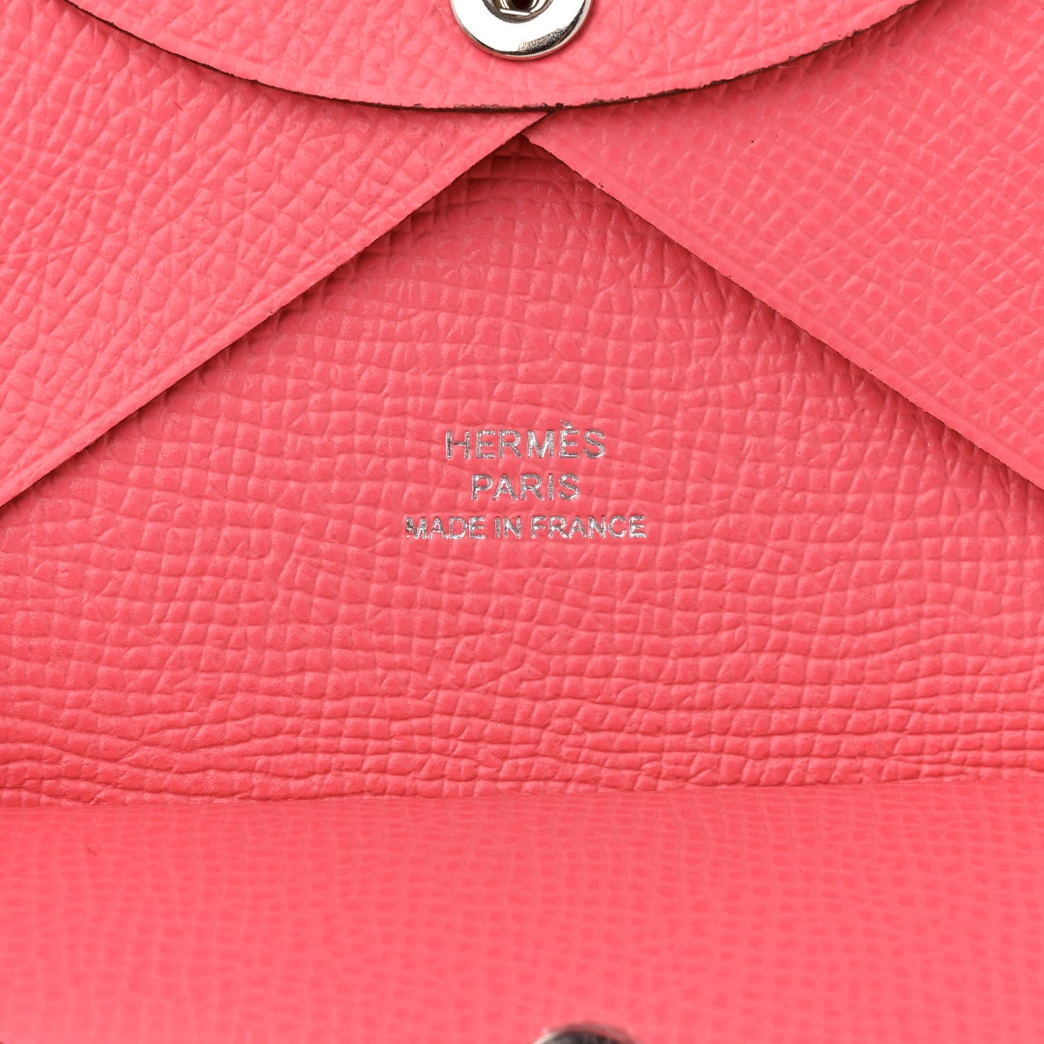 Hermes Epsom Calvi Duo Card Case Rose Azalee 6 of 8