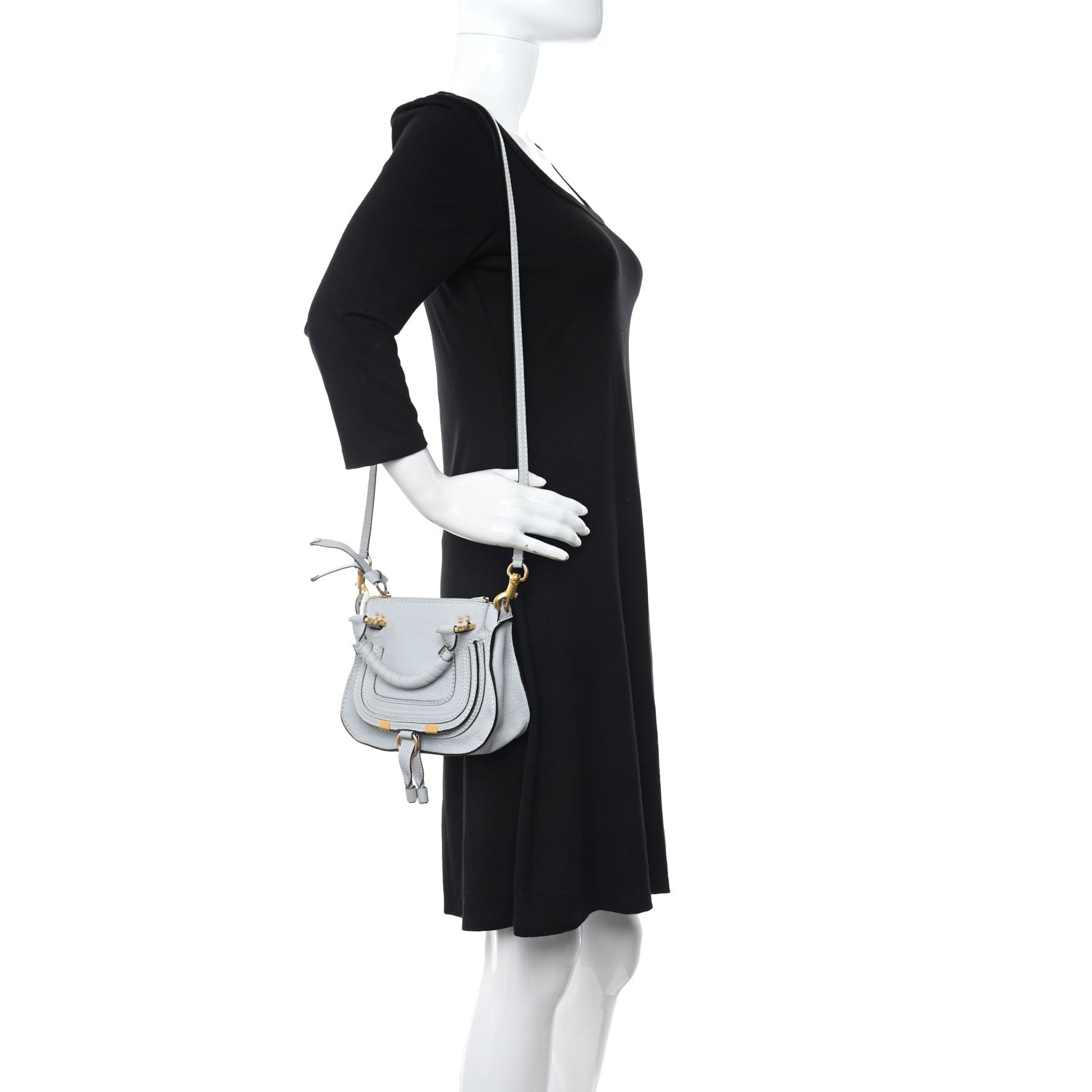 Chloe Calfskin Mini Marcie Satchel Light Cloud 2 of 10