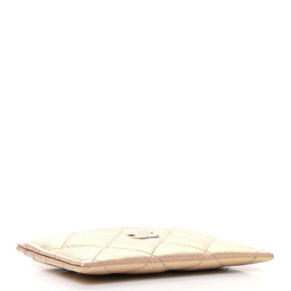 Chanel Iridescent Calfskin Quilted Card Holder Pink 4 of 8