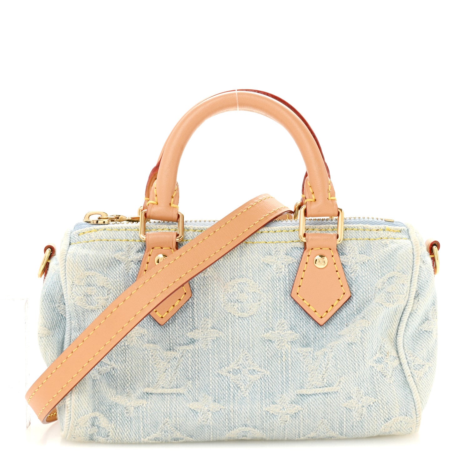 Louis Vuitton Monogram Denim Nano Speedy Sky Blue 1 of 12