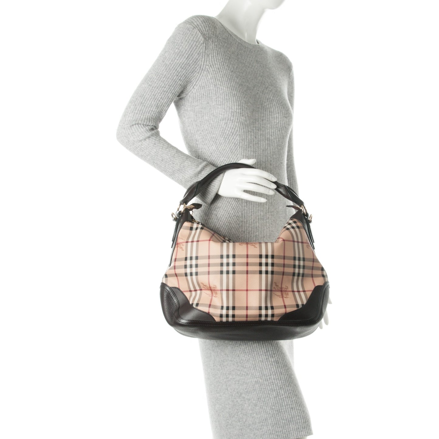 Haymarket Check Hobo Chocolate