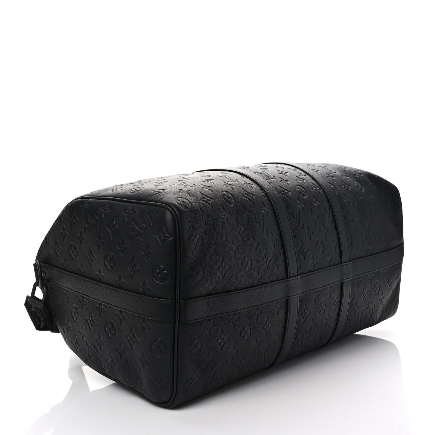 Calfskin Shadow Monogram Keepall Bandouliere 50 Black