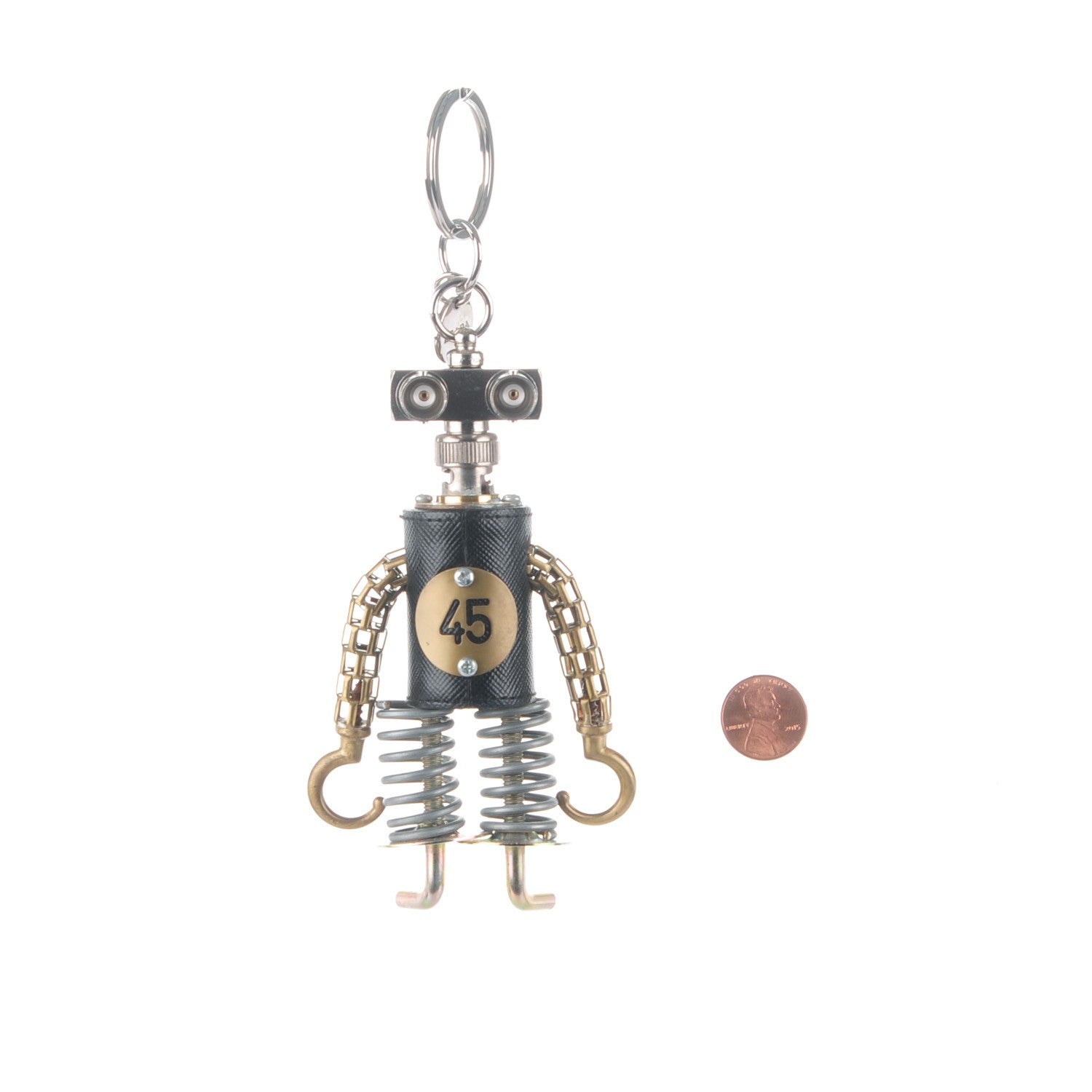 Prada Saffiano Robot Edward 45 Hook Trick Keychain 2 of 3