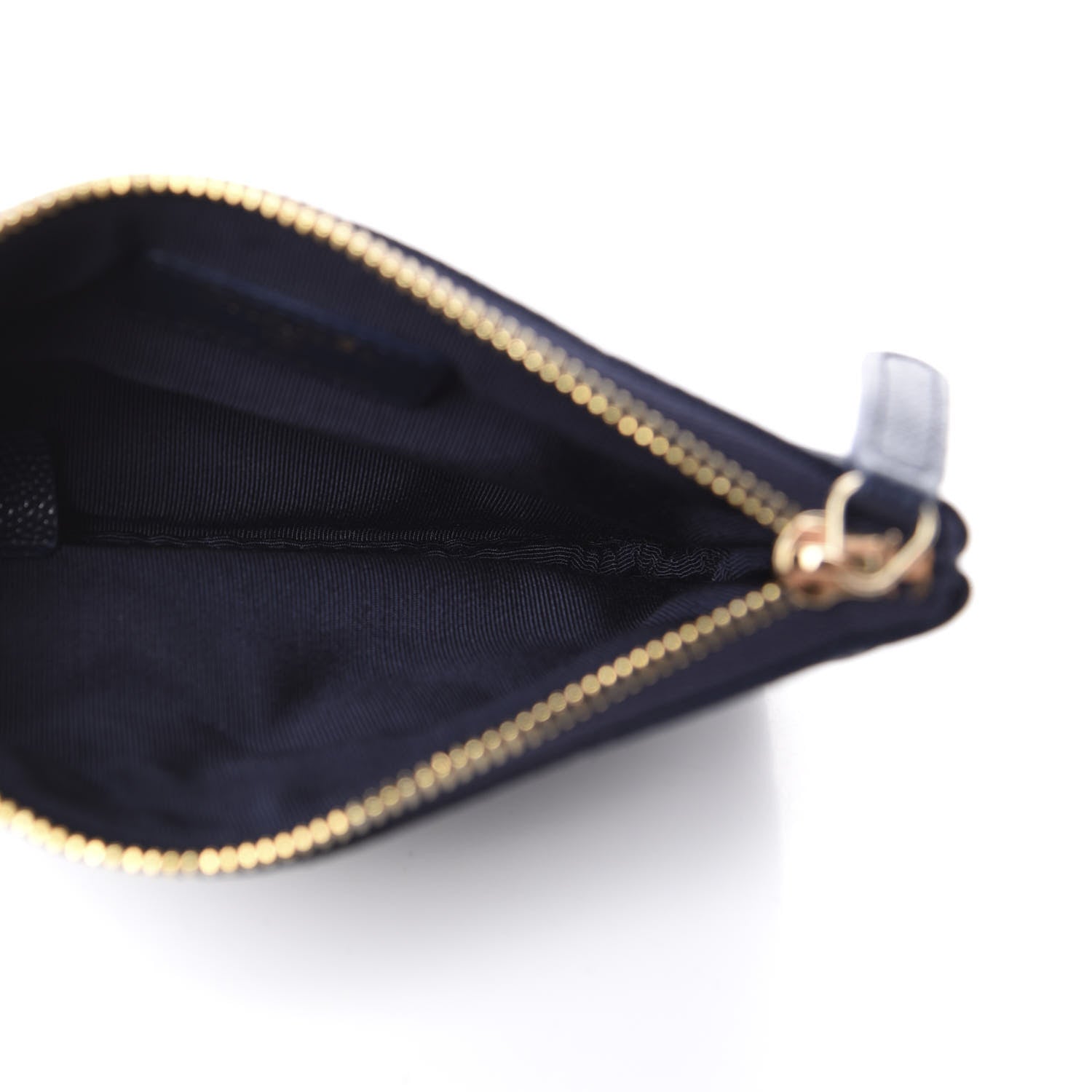 Chanel Caviar Quilted Small Cosmetic Case Navy Blue 5 of 8