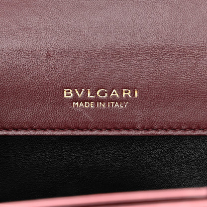 Bulgari Nappa Monochrome Serpenti Forever Maxi Chain Crossbody Bag Dark Red 6 of 9