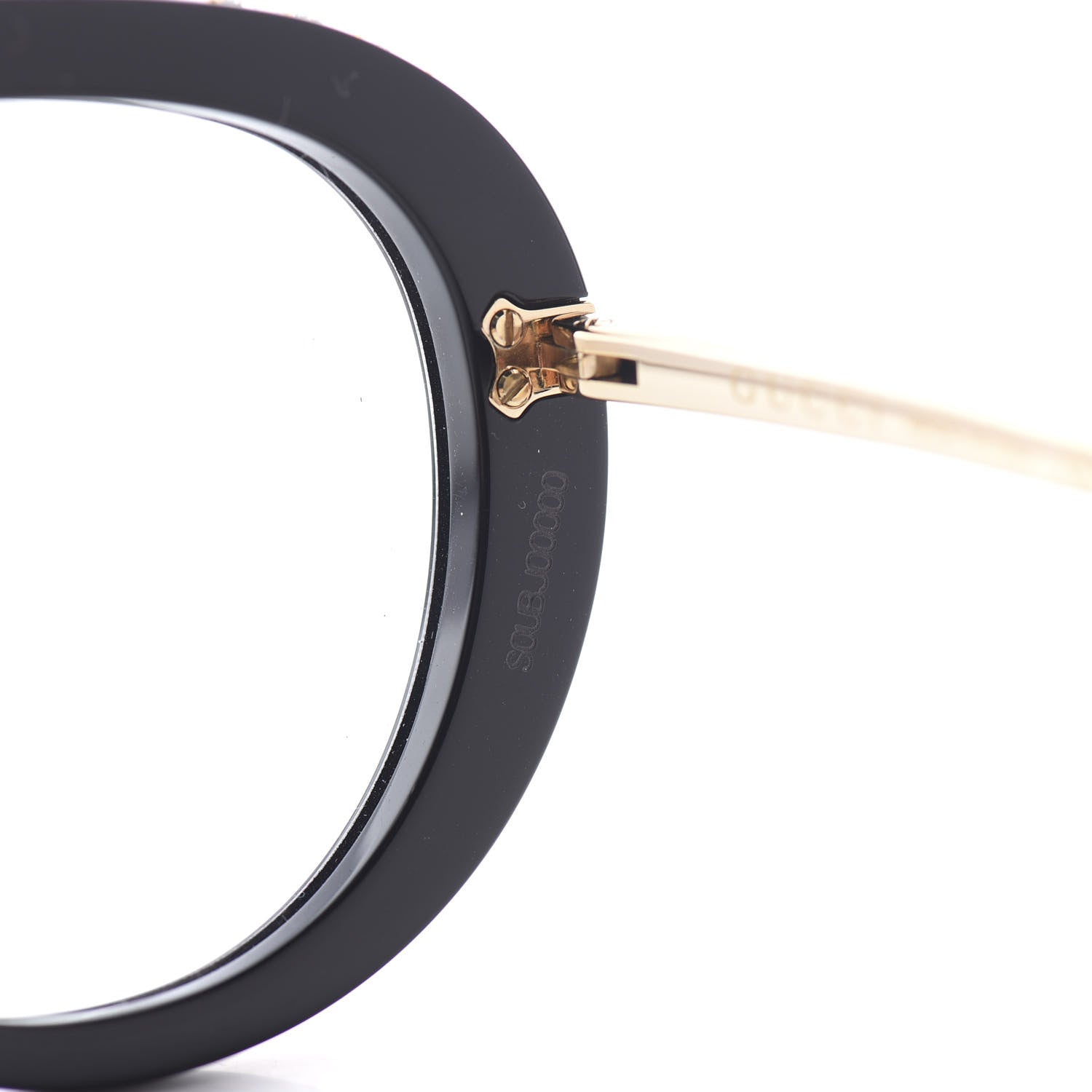Gucci Acetate Crystal Foldable Aviator Sunglasses GG0307S Black 8 of 10