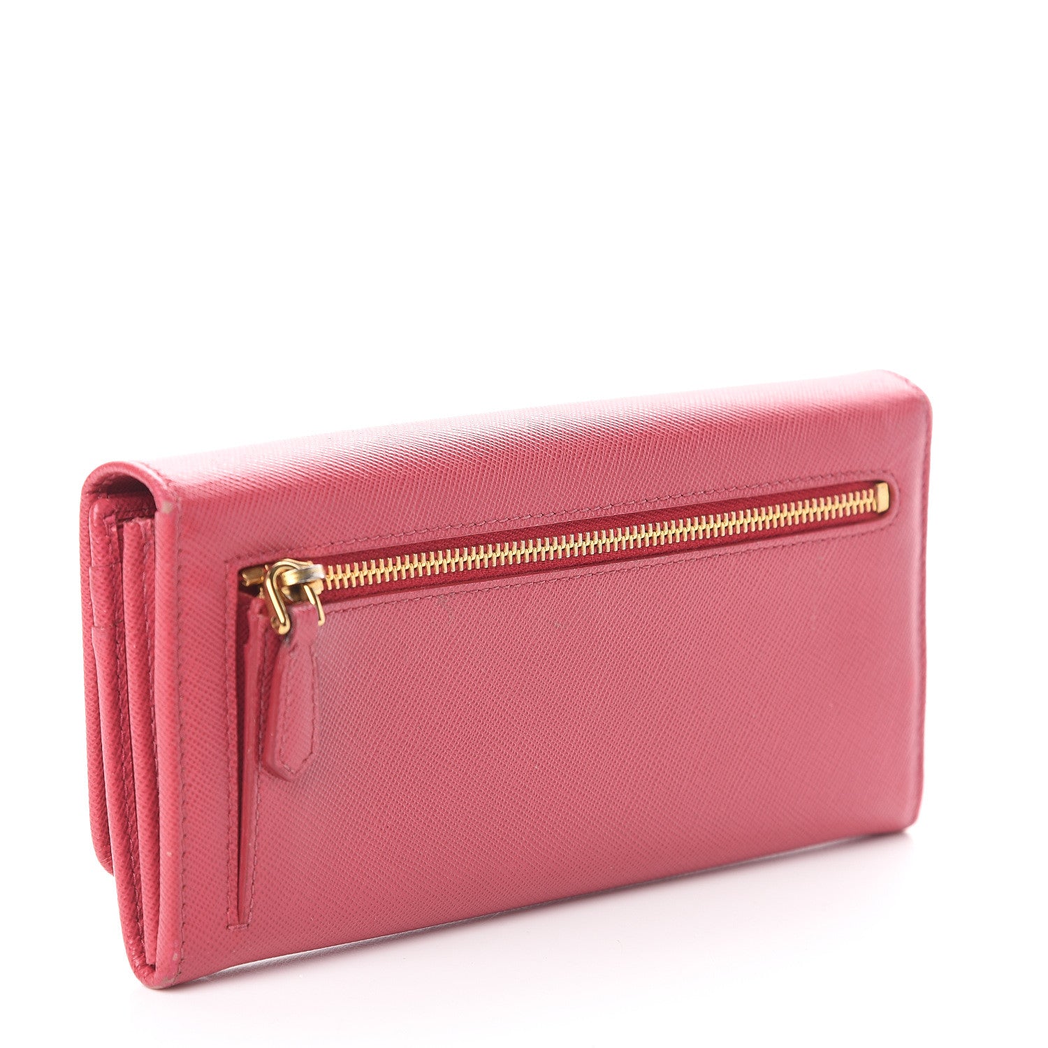 Prada Saffiano Fiocco Bow Continental Wallet Peonia 2 of 5