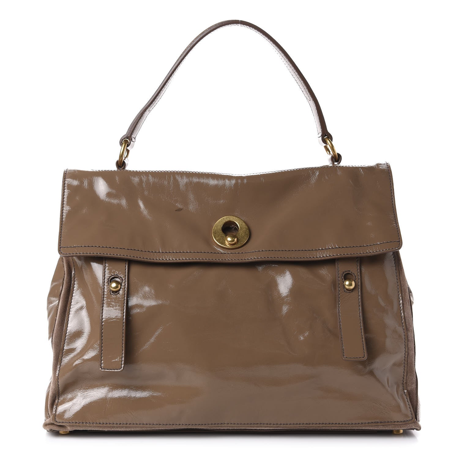 Saint Laurent Patent Large Muse Two Beige 1 of 12