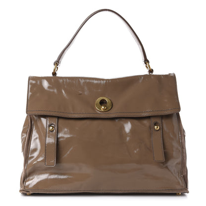 Saint Laurent Patent Large Muse Two Beige 1 of 12