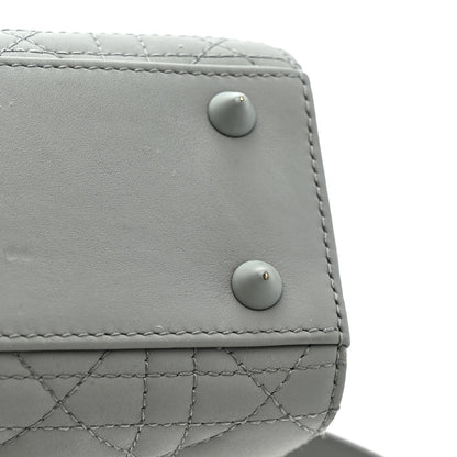 Christian Dior Ultra Matte Calfskin Cannage Small My ABCDior Lady Dior Gray 13 of 14