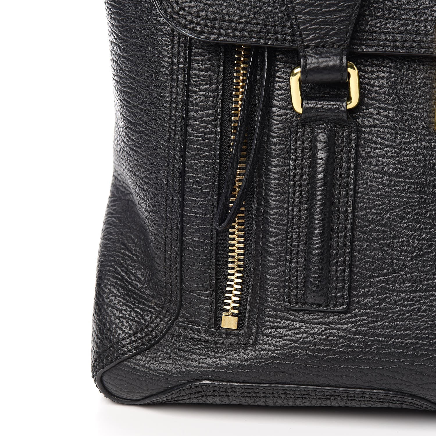3.1 Phillip Lim 3.1 Textured Calfskin Medium Pashli Satchel Black 15 of 15